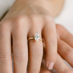 3.0 CT Elongated Cushion Solitaire Lab Grown Diamond Engagement Ringt