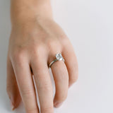 3.0 CT Elongated Cushion Solitaire Lab Grown Diamond Engagement Ringt