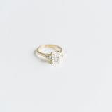 3.0 CT Elongated Cushion Solitaire Lab Grown Diamond Engagement Ringt