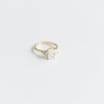 3.0 CT Elongated Cushion Solitaire Lab Grown Diamond Engagement Ringt