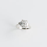3.0 CT Elongated Cushion Solitaire Lab Grown Diamond Engagement Ringt
