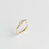 3.0 CT Elongated Cushion Solitaire Lab Grown Diamond Engagement Ringt