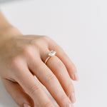 3.0 CT Elongated Cushion Solitaire Lab Grown Diamond Engagement Ringt