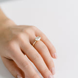 3.0 CT Elongated Cushion Solitaire Lab Grown Diamond Engagement Ringt