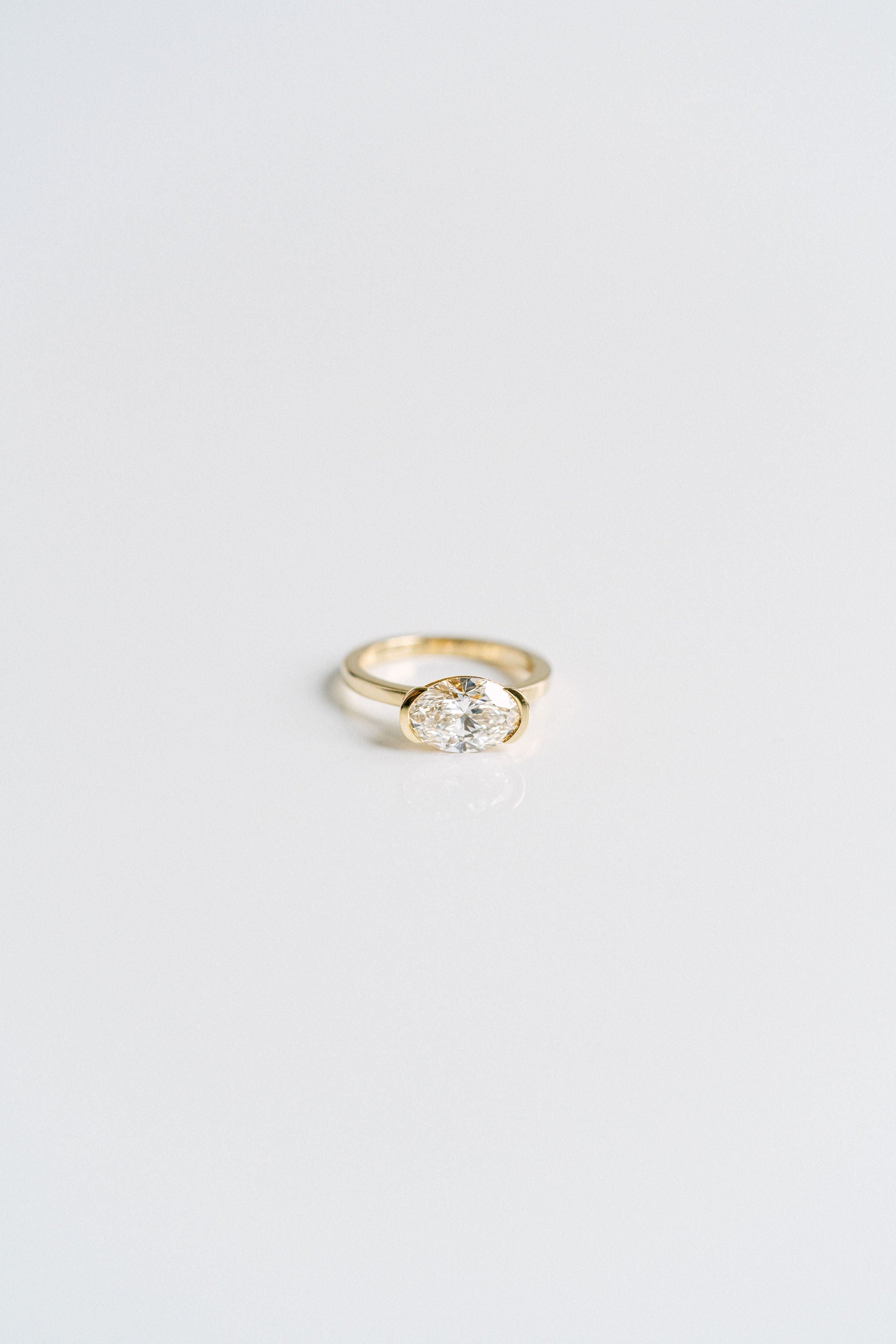 3.0 CT Elongated Cushion Solitaire Lab Grown Diamond Engagement Ringt