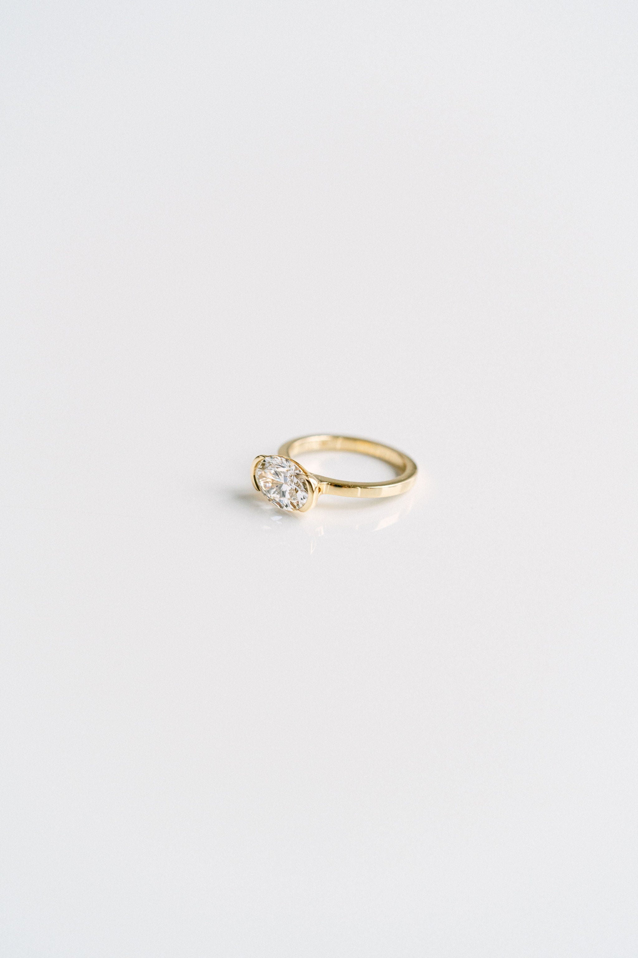3.0 CT Elongated Cushion Solitaire Lab Grown Diamond Engagement Ringt