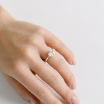 3.0 CT Elongated Cushion Solitaire Lab Grown Diamond Engagement Ringt