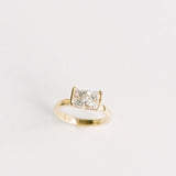 3.0 CT Elongated Cushion Solitaire Lab Grown Diamond Engagement Ringt