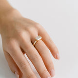 3.0 CT Elongated Cushion Solitaire Lab Grown Diamond Engagement Ringt