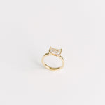 3.0 CT Elongated Cushion Solitaire Lab Grown Diamond Engagement Ringt