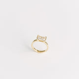3.0 CT Elongated Cushion Solitaire Lab Grown Diamond Engagement Ringt