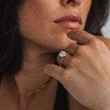 3.0 CT Elongated Cushion Solitaire Lab Grown Diamond Engagement Ringt