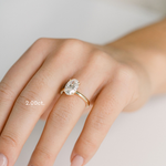 3.0 CT Elongated Cushion Solitaire Lab Grown Diamond Engagement Ringt