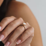 3.0 CT Elongated Cushion Solitaire Lab Grown Diamond Engagement Ringt