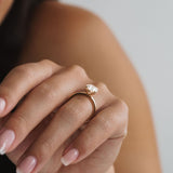 3.0 CT Elongated Cushion Solitaire Lab Grown Diamond Engagement Ringt