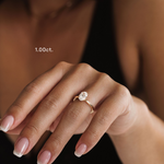 3.0 CT Elongated Cushion Solitaire Lab Grown Diamond Engagement Ringt