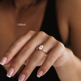 3.0 CT Elongated Cushion Solitaire Lab Grown Diamond Engagement Ringt