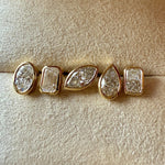 1 CT Radiant Cut Bezel Moissanite Stud Earrings