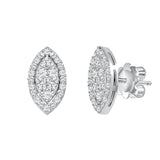 0.80 TCW Round Cut Stud Moissanite Earrings