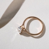 Pear Lab Grown Diamond Cathedral Style Engagement Ring