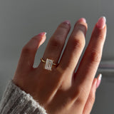Emerald Lab Grown Diamond Solitare Engagement Ring