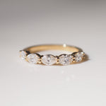 1 TCW Marquise Five Stone Moissanite Wedding Band
