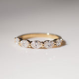 1 TCW Marquise Five Stone Moissanite Wedding Band