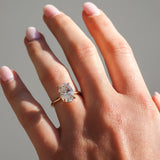 3 CT Oval Shaped Solitaire Lab Grown Diamond Engagement Ring