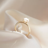 1.5 CT Round Solitaire Moissanite Engagement Ring