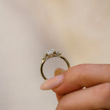 Radiant Lab Grown Diamond Three Stone Engagement Ring