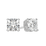 0.50 CT-2.0 CT Cushion Solitaire Lab Grown Diamond Earrings