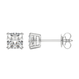 0.50 CT-2.0 CT Cushion Solitaire Lab Grown Diamond Earrings