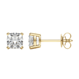 0.50 CT-2.0 CT Cushion Solitaire Lab Grown Diamond Earrings