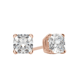 0.50 CT-2.0 CT Cushion Solitaire Lab Grown Diamond Earrings