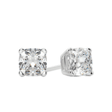 0.50 CT-2.0 CT Cushion Solitaire Lab Grown Diamond Earrings