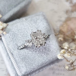 Cushion Cluster Lab Grown Diamond Engagement Ring