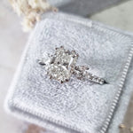Cushion Cluster Lab Grown Diamond Engagement Ring