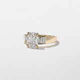 1.86 CT Antique Cushion Three Stone Lab Grown Diamond Engagement Ring