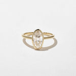 1.46 CT Antique Oval Bezel Solitaire Lab Grown Diamond Engagement Ring