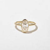 1.46 CT Antique Oval Bezel Solitaire Lab Grown Diamond Engagement Ring
