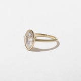 1.46 CT Antique Oval Bezel Solitaire Lab Grown Diamond Engagement Ring