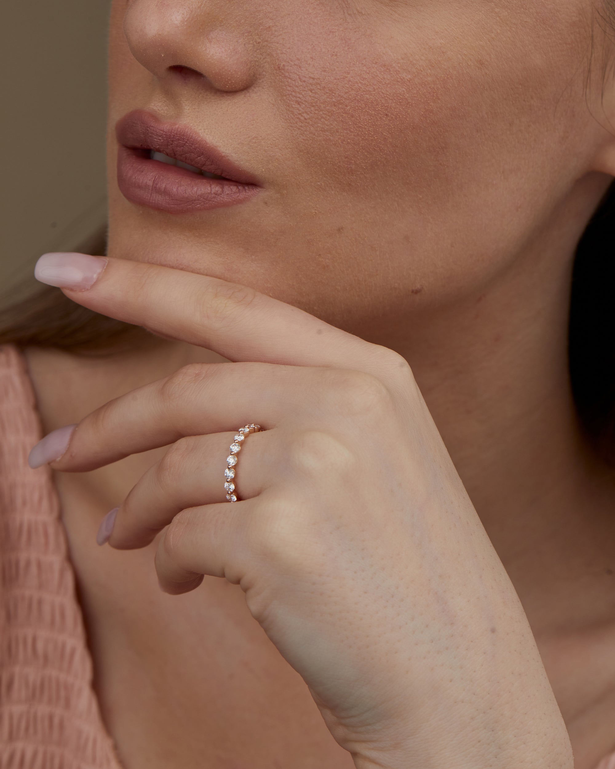 1.1 CT Round Full Eternity Lab Grown Diamond Wedding Band