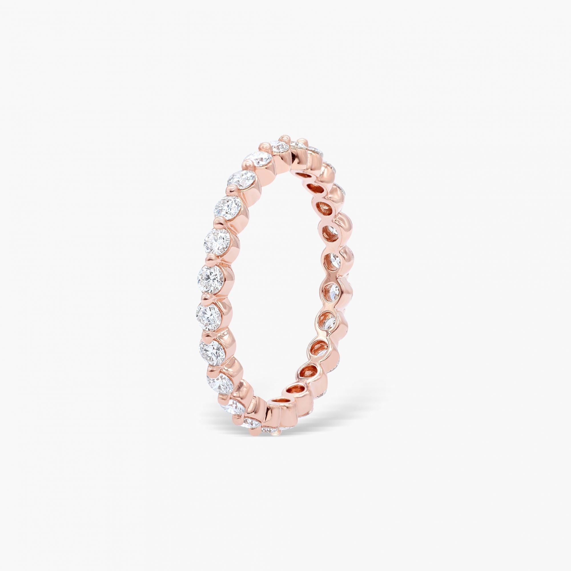 0.74 CT Round Full Eternity Lab Grown Diamond Wedding Band