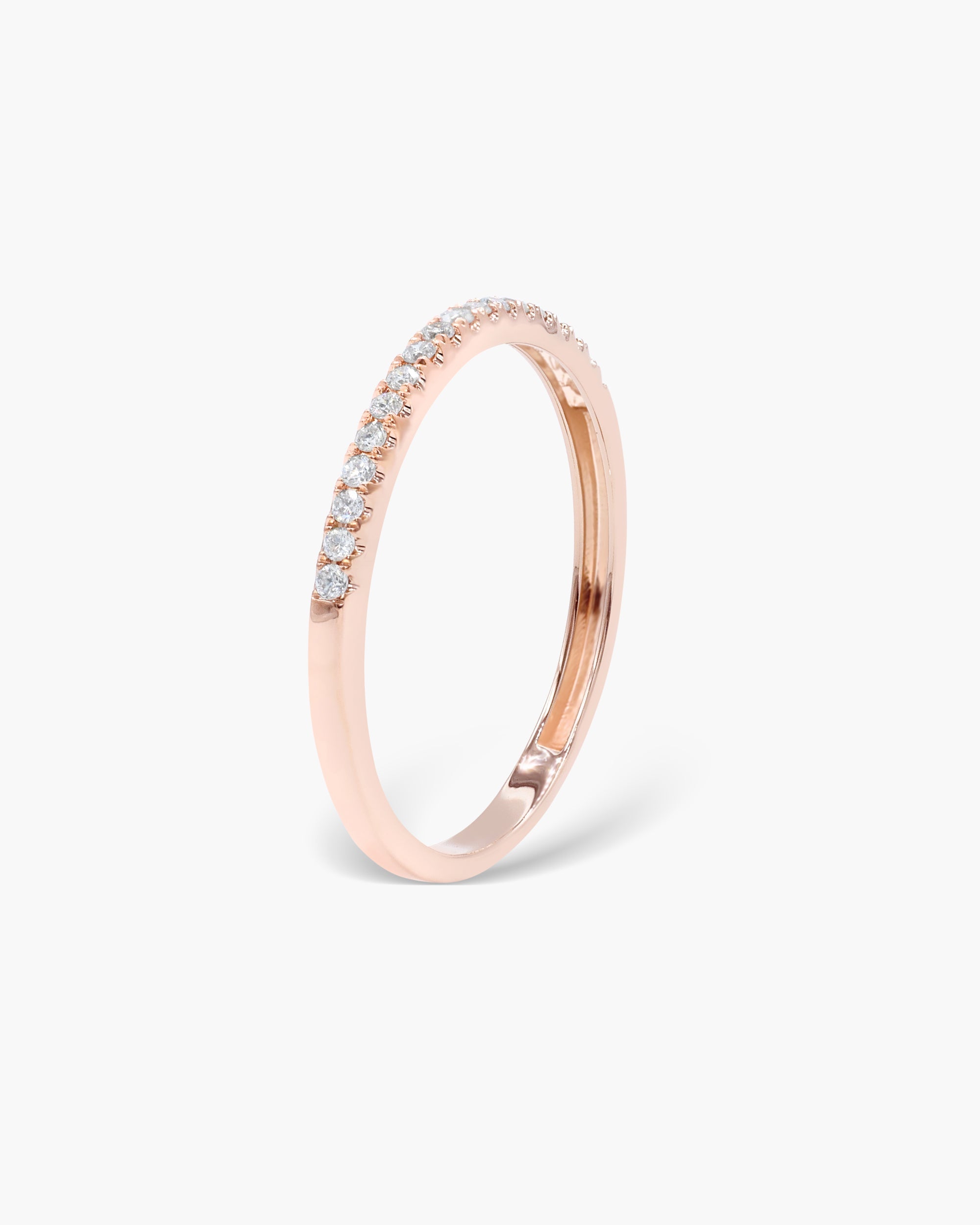 0.18 CT  Round Half Eternity Lab Grown Diamond Wedding Band