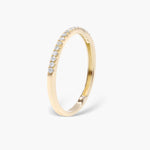 0.18 CT  Round Half Eternity Lab Grown Diamond Wedding Band
