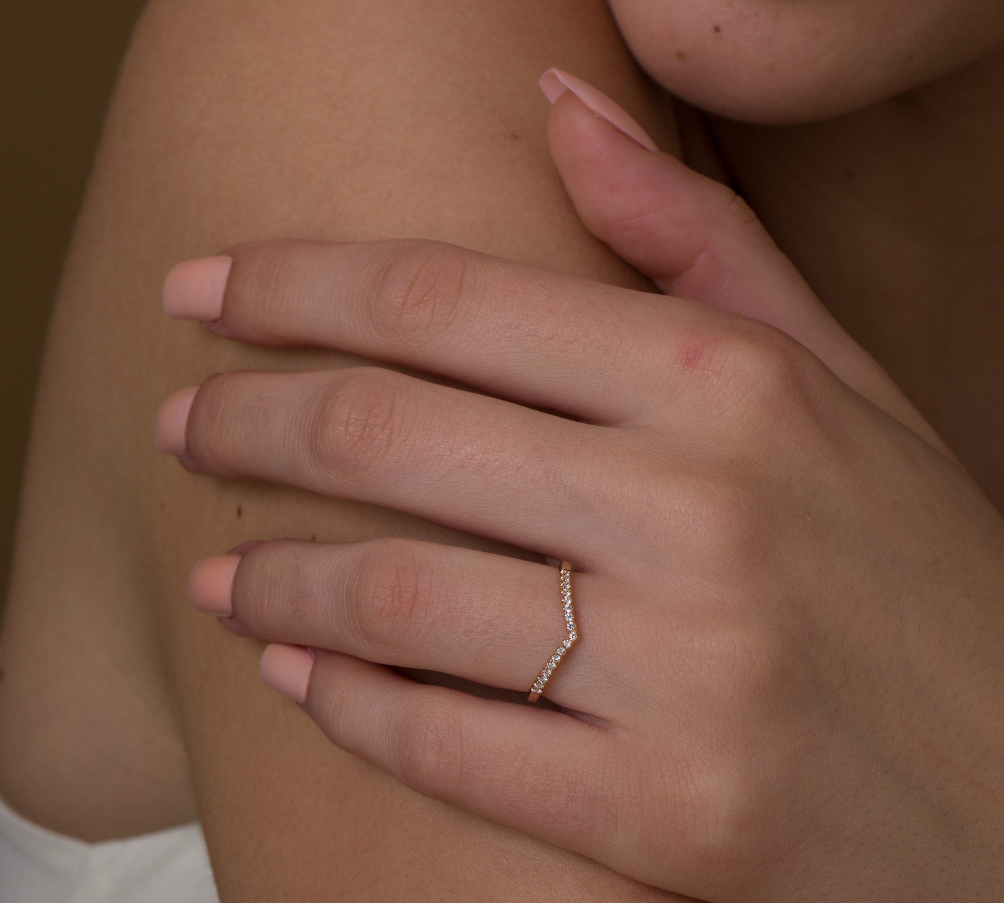 0.14ct Round Swirl Lab Grown Diamond Wedding Band