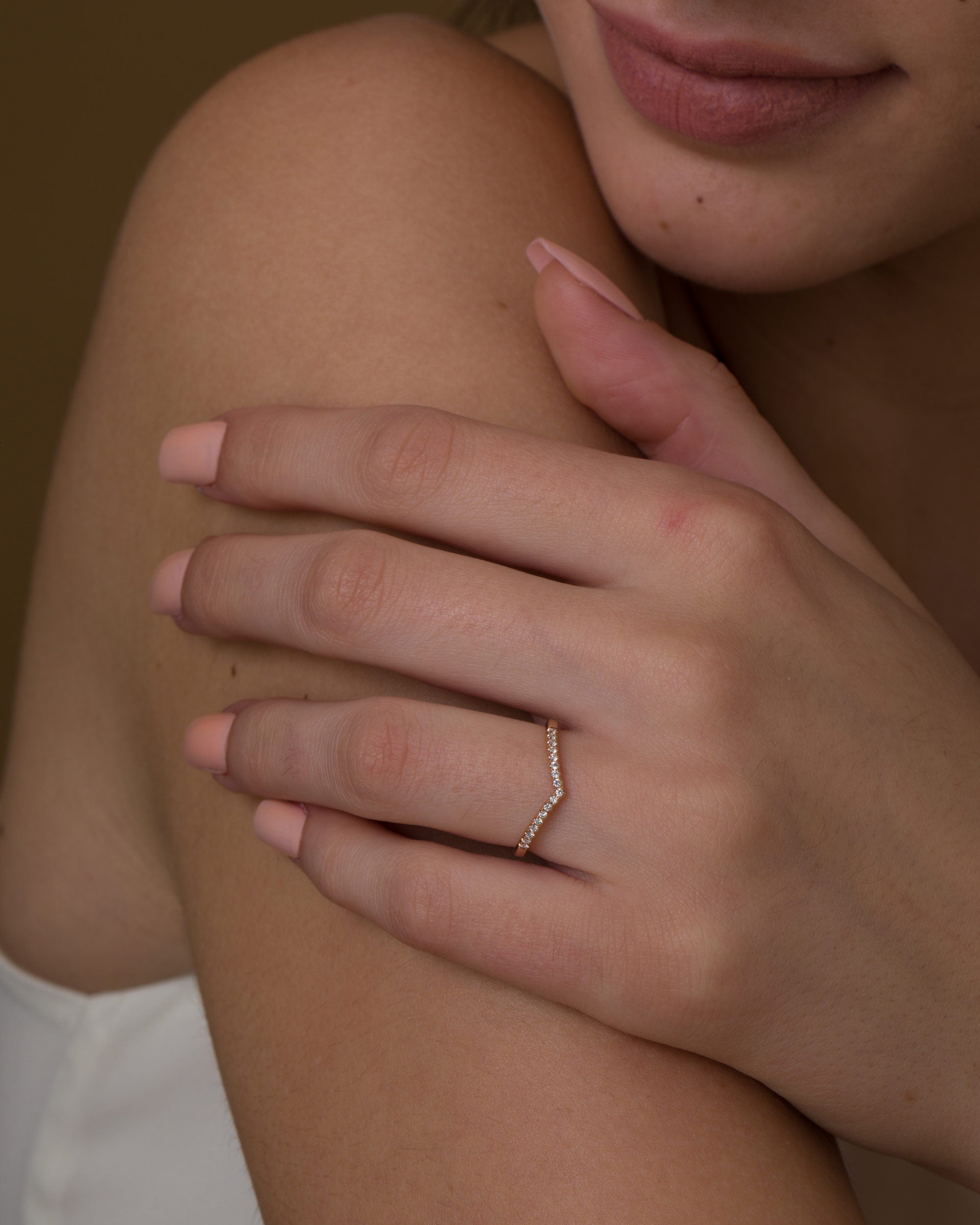 0.14ct Round Swirl Lab Grown Diamond Wedding Band