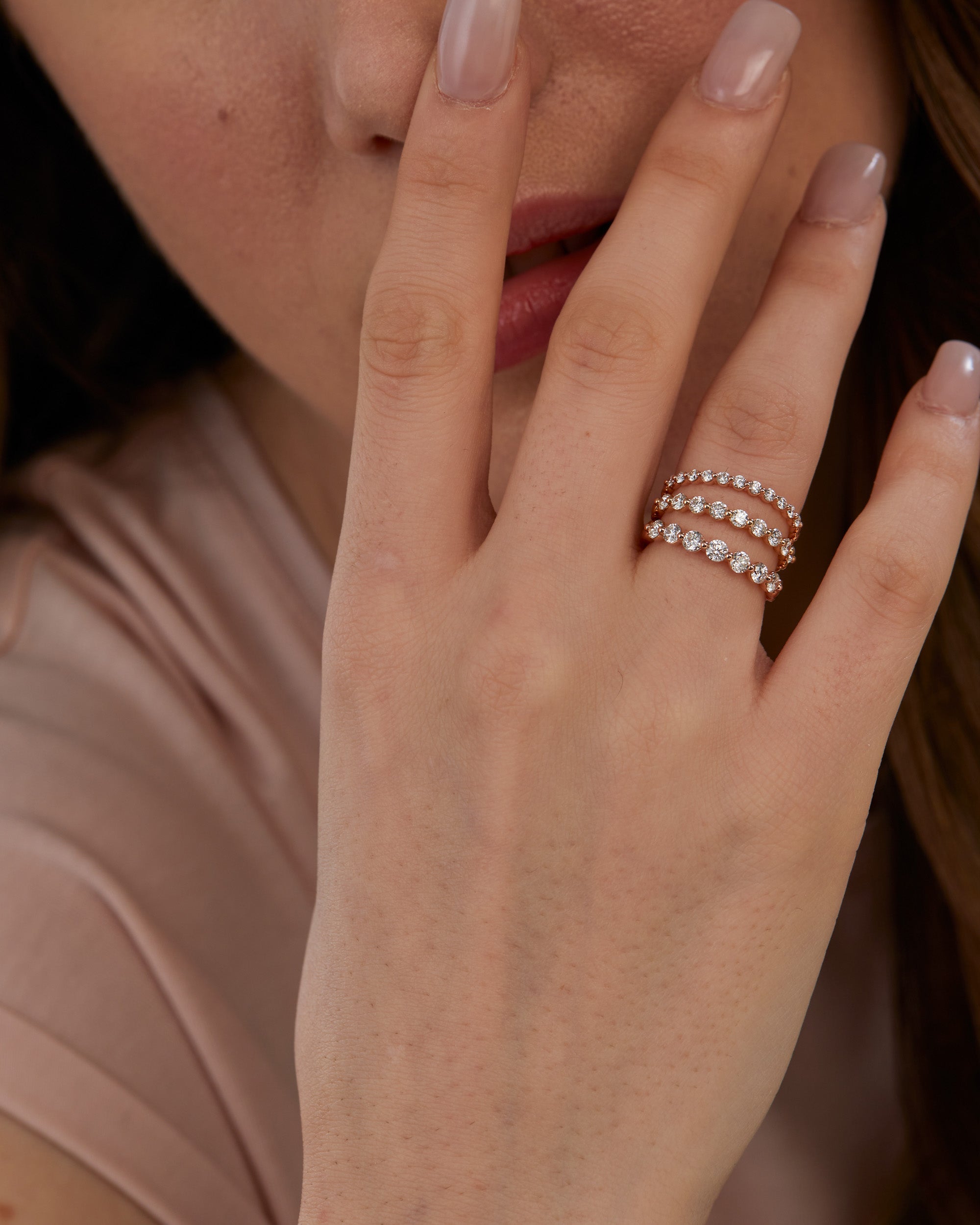 0.23 CT Round Half Eternity Lab Grown Diamond Wedding Band