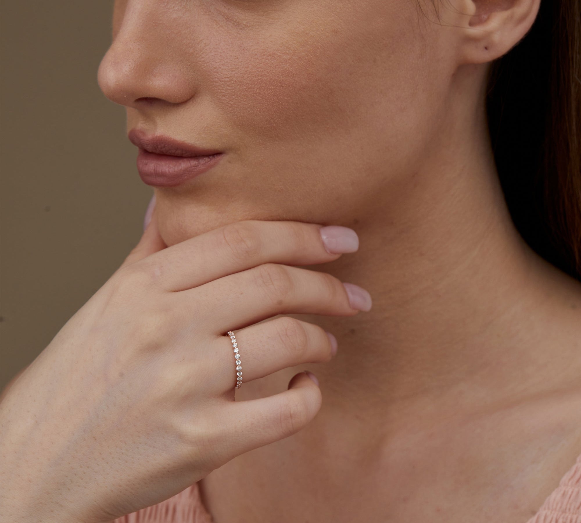 0.4 CT Round Full Eternity Lab Grown Diamond Wedding Band