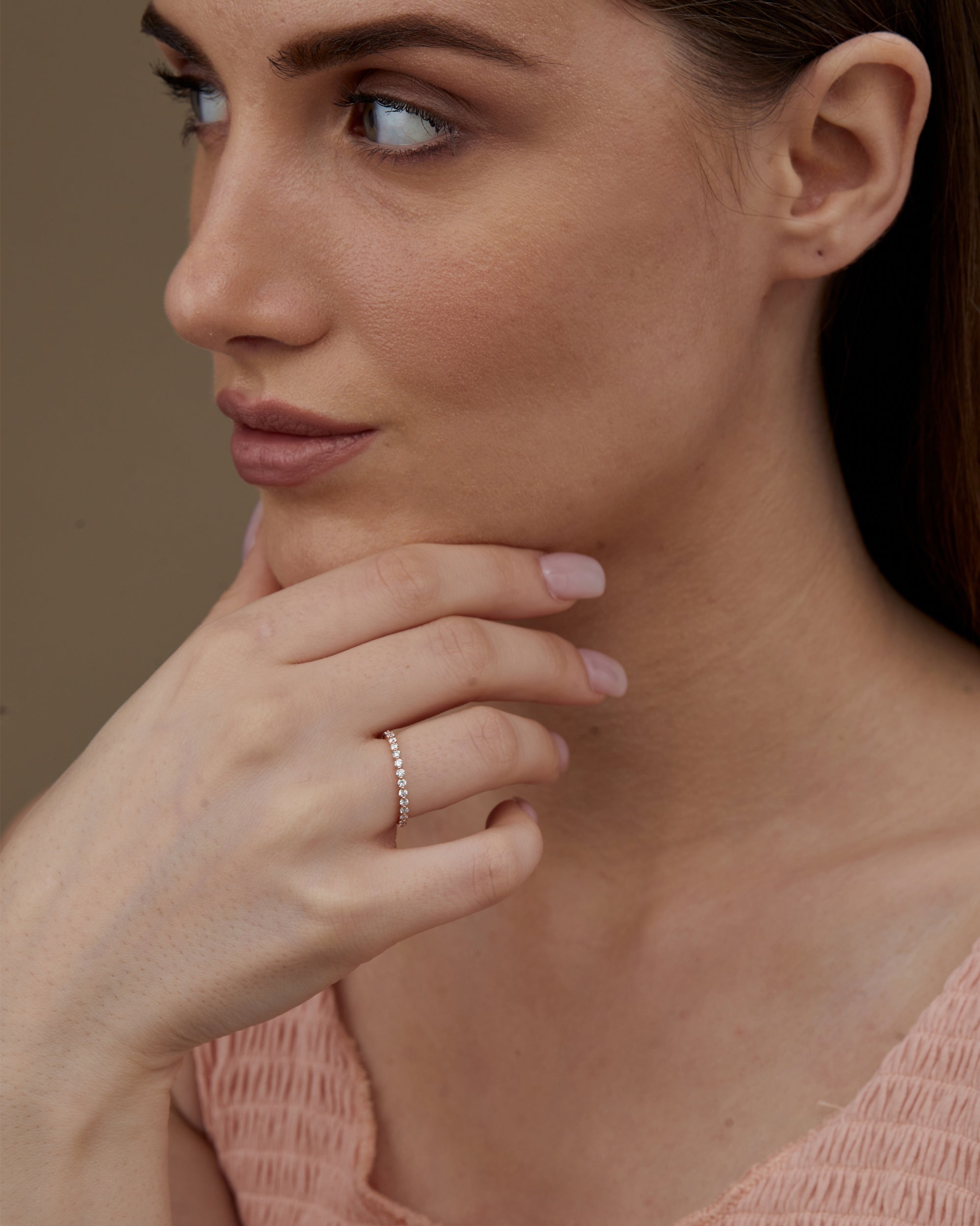 0.4 CT Round Full Eternity Lab Grown Diamond Wedding Band